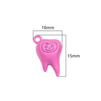 2 Pieces Cartoon Style Teeth Emoji Face Alloy Pendant Jewelry Accessories main image 2