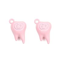2 Pieces Cartoon Style Teeth Emoji Face Alloy Pendant Jewelry Accessories sku image 3