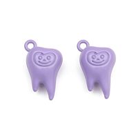 2 Pieces Cartoon Style Teeth Emoji Face Alloy Pendant Jewelry Accessories sku image 4