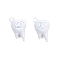 2 Pieces Cartoon Style Teeth Emoji Face Alloy Pendant Jewelry Accessories sku image 6