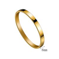 Simple Style Solid Color Titanium Steel Unisex Bangle sku image 9