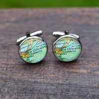Simple Style Map Alloy Glass Plating Unisex Cufflinks 1 Pair main image 5