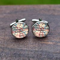 Simple Style Map Alloy Glass Plating Unisex Cufflinks 1 Pair sku image 12