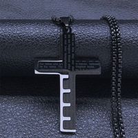 Hip-Hop Cross Stainless Steel Titanium Steel Plating Unisex Pendant Necklace main image 5