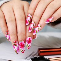 Sweet Cartoon Flower Abs Nail Patches 1 Set sku image 1