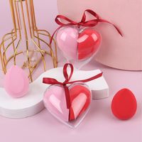 Sweet Double Heart Hydrophilic Non-latex Makeup Puff 2 Pieces main image 1