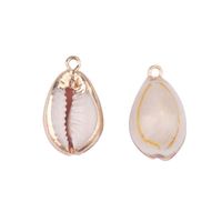2 Pieces Retro Beach Conch Shell Shell Plating Pendant Jewelry Accessories sku image 1