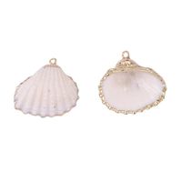2 Pieces Retro Beach Conch Shell Shell Plating Pendant Jewelry Accessories sku image 4