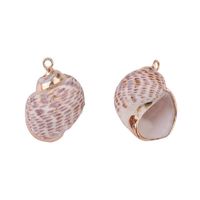 2 Pieces Retro Beach Conch Shell Shell Plating Pendant Jewelry Accessories sku image 7