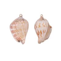 2 Pieces Retro Beach Conch Shell Shell Plating Pendant Jewelry Accessories sku image 8
