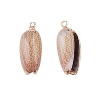 2 Pieces Retro Beach Conch Shell Shell Plating Pendant Jewelry Accessories sku image 9