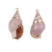 2 Pieces Retro Beach Conch Shell Shell Plating Pendant Jewelry Accessories sku image 10