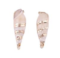 2 Pieces Retro Beach Conch Shell Shell Plating Pendant Jewelry Accessories sku image 11