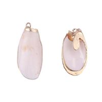 2 Pieces Retro Beach Conch Shell Shell Plating Pendant Jewelry Accessories sku image 12