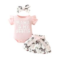 Simple Style Color Block Cotton Baby Clothing Sets sku image 1