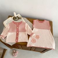 Pastoral Round Dots Flower Cotton Baby Clothing Sets main image 4