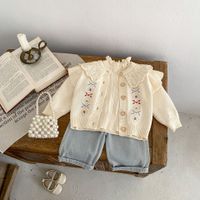 Pastoral Color Block Cotton Baby Clothing Sets main image 4