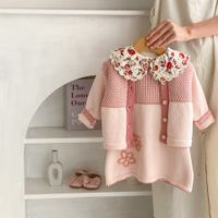 Pastoral Round Dots Flower Cotton Baby Clothing Sets main image 1