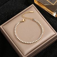 Elegant Solid Color Stainless Steel Plating 18k Gold Plated Bracelets sku image 1