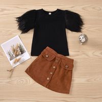 Simple Style Solid Color Cotton Girls Clothing Sets sku image 8