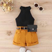 Simple Style Solid Color Cotton Baby Clothing Sets main image 3