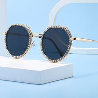 IG Style Hip-Hop Solid Color Pc Polygon Diamond Full Frame Women's Sunglasses main image 1