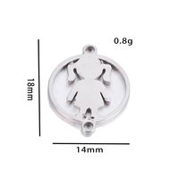 10 Pièces/paquet Style Simple Humain Acier Inoxydable Placage Pendentif Bijoux Accessoires main image 3