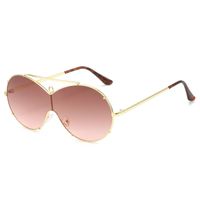 Ig Style Simple Style Solid Color Pc Special-shaped Mirror Full Frame Women's Sunglasses sku image 4