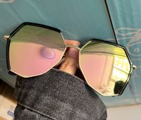 أسلوب بسيط اللون الصامد تيار متردد مضلع اطار كامل المرأة النظارات الشمسية sku image 4