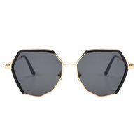 Simple Style Solid Color Ac Polygon Full Frame Women's Sunglasses sku image 2