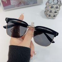Hip-Hop Simple Style Gradient Color Solid Color Tac Square Full Frame Women's Sunglasses main image 1