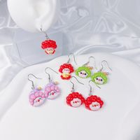 4 Pairs Original Design Cute Clown Popcorn Cup French Fries Irregular Painted Synthetics Synthetic Resin Shell Drop Earrings main image 4