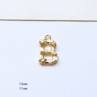 10 Pcs/package Simple Style Letter Copper Plating Pendant Jewelry Accessories sku image 2