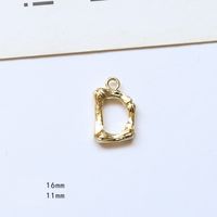 10 Pièces/paquet Style Simple Lettre Le Cuivre Placage Pendentif Bijoux Accessoires sku image 4