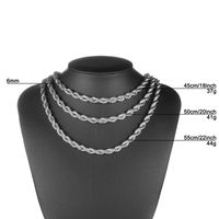 Einfacher Stil Twist Rostfreier Stahl Überzug Männer Halskette main image 2