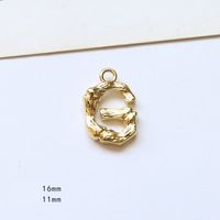 10 Pcs/package Simple Style Letter Copper Plating Pendant Jewelry Accessories sku image 7
