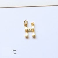 10 Pcs/package Simple Style Letter Copper Plating Pendant Jewelry Accessories sku image 8