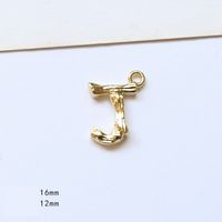 10 Pcs/package Simple Style Letter Copper Plating Pendant Jewelry Accessories sku image 10