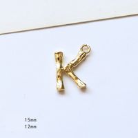 10 Pcs/package Simple Style Letter Copper Plating Pendant Jewelry Accessories sku image 11