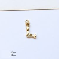 10 Pcs/package Simple Style Letter Copper Plating Pendant Jewelry Accessories sku image 12