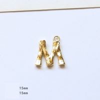 10 Pcs/package Simple Style Letter Copper Plating Pendant Jewelry Accessories sku image 13