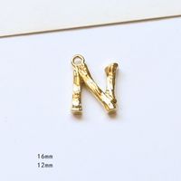 10 Pcs/package Simple Style Letter Copper Plating Pendant Jewelry Accessories sku image 14