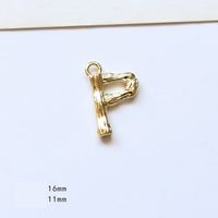 10 Pcs/package Simple Style Letter Copper Plating Pendant Jewelry Accessories sku image 16