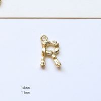 10 Pièces/paquet Style Simple Lettre Le Cuivre Placage Pendentif Bijoux Accessoires sku image 18