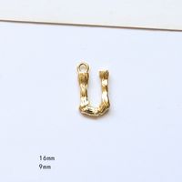 10 Pcs/package Simple Style Letter Copper Plating Pendant Jewelry Accessories sku image 21