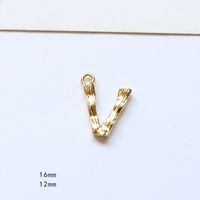 10 Pcs/package Simple Style Letter Copper Plating Pendant Jewelry Accessories sku image 22