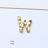 10 Pcs/package Simple Style Letter Copper Plating Pendant Jewelry Accessories sku image 23