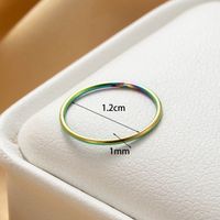 1 Piece IG Style Round Colorful Plating 316 Stainless Steel  Hoop Earrings main image 4