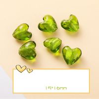 10 PCS/Package Glass Heart Shape Beads sku image 1