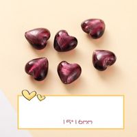 10 PCS/Package Glass Heart Shape Beads sku image 2